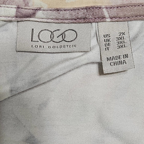 LOGO Lori Goldstein Christina Top Sz 2X Stretch‎ Jersey Knit Tunic Length Pocket - Picture 5 of 9